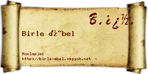 Birle Ábel névjegykártya