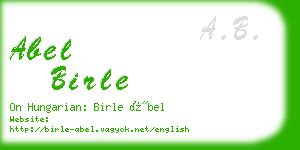 abel birle business card
